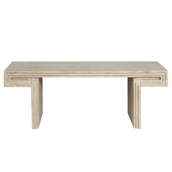 Knubmt Modern Wood Tea Table Coffee Table Rectangle Center Table for Living Room, Office, Light Brown