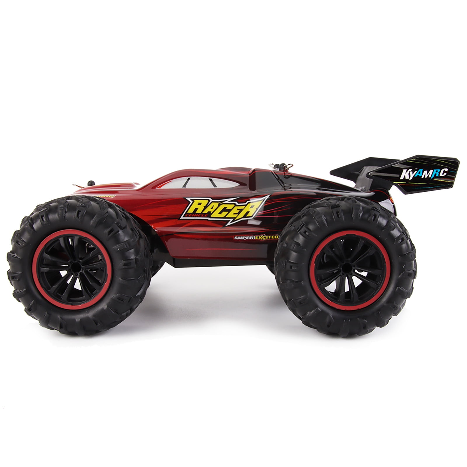 Red Red 1:18 2.4G Rc Off Road Truck 2Wd High Speed Short Course Rtr Car Pvc Abs 18Km/H