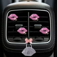 thumbnail image 2 of cpengpj Lip Air Diffuser Vent Clips, Pink Crystal Lips Car Interior Accessories, for Women Crystal Bling Charm Rhinestone Car Interior Decor, 2 of 5