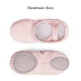thumbnail image 6 of Stelle Ballet Slippers Cancas Leather Soles Ballerina Dance Shoes Flats for Girls,Pink, 6 of 7