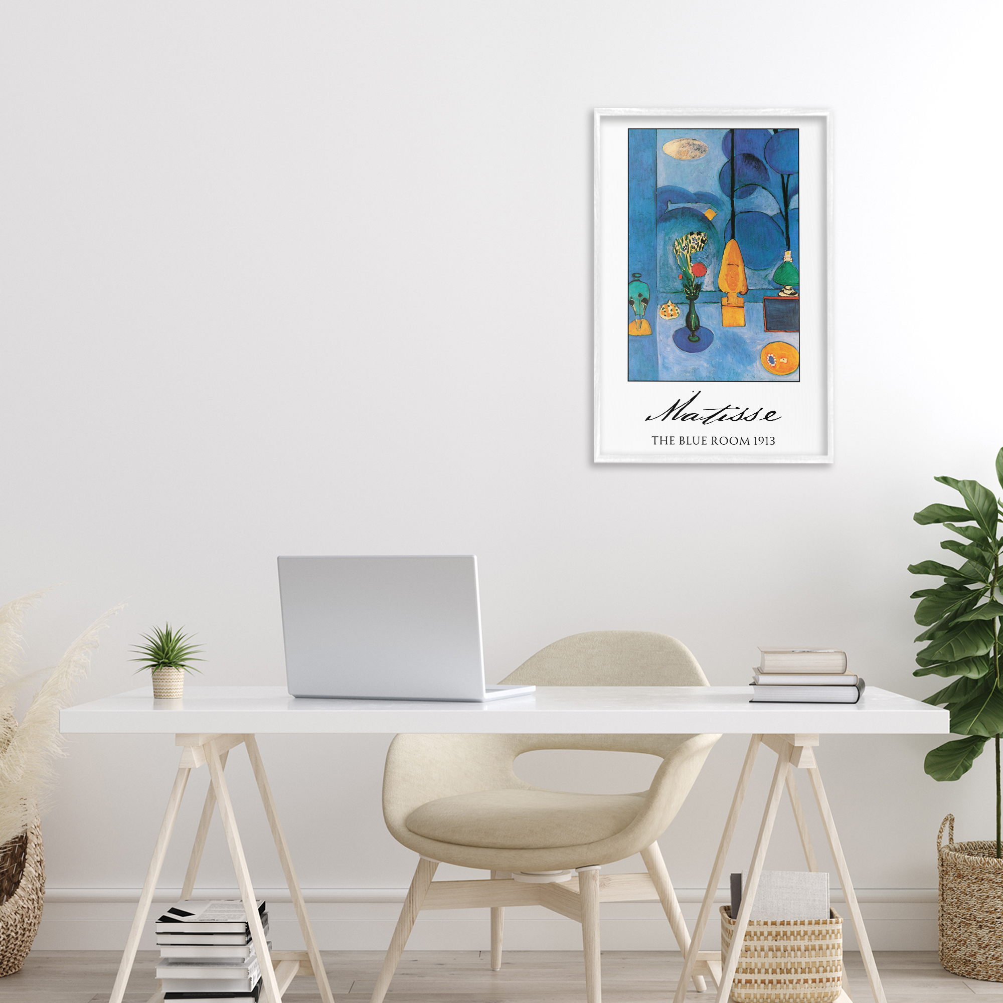 Matisse The Blue Room White Framed Giclee Art, design by Vintage Hustle