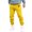 Yellow, variant on Casual Pants for Men Elastic Waist Drawstring Comfortable Joggers Loose Fall Winter Daily Wear Warm Slacks for Men Black L