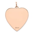 thumbnail image 4 of 14k Rose Gold Solid Polished Love Heart Disc Charm 24.7x31.9mm Pendant Necklace for Women, 4 of 4