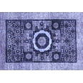 thumbnail image 1 of Ahgly Company Machine Washable Indoor Rectangle Abstract Blue Modern Area Rugs, 5' x 8', 1 of 4