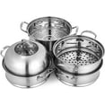 thumbnail image 5 of BENTISM 30cm Stainless Steel Food Steamer Set Glass Lid 5 Tiers Kitchen Pan Cookware, 5 of 9