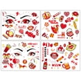 thumbnail image 2 of 4 Sheets Face Candy Face Carnival Face Temporary For Candy Costume Carnival Costume Party Face Decal Sheets For Costume And Festival Peel And Apply Temporary Sheets, 2 of 8