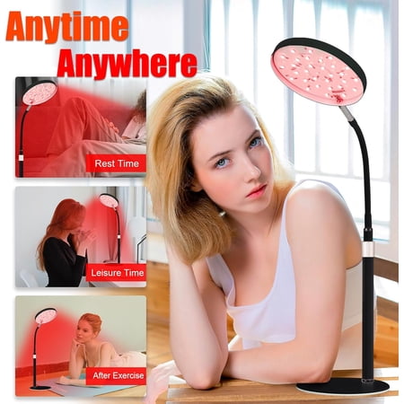 Red Light Lamp for Face- Facial and Body with Adjustable Height Stand, 120 LEDs, 660nm, 850nm, 940nm - Alleviate Muscle Soreness, Skin Vitalit