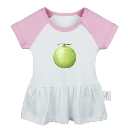 

Fruit Melon Pattern Dresses For Baby Newborn Babies Skirts Infant Princess Dress 0-24M Kids Graphic Clothes (Pink Raglan Dresses 0-6 Months)