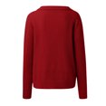 thumbnail image 2 of Vedolay Women Sweater Womens Sweaters Turtleneck Lantern Sleeve Oversized Ribbed Knit Fall Tops,Red XL, 2 of 4
