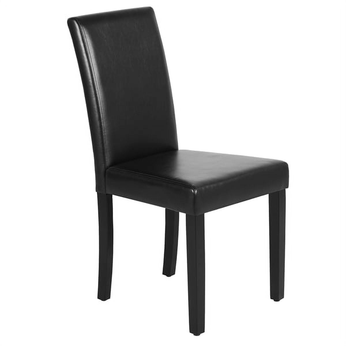Alden Design High Back Padded Tufted Dining Chairs with Solid Wood Legs, Set of 4, Multiple Colors