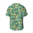 thumbnail image 2 of Daiia Animals with Leaf Men's Linen Shirts Short Sleeve Casual Shirts Button Down Shirt for Men Beach Summer Wedding Shirt-XX-Large, 2 of 7