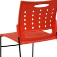 thumbnail image 6 of Flash Furniture HERCULES Series 881 lb. Capacity Orange Sled Base Stack Chair with Air-Vent Back, 6 of 11