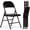 Black, variant on VECELO Set of 4 Metal Folding Chairs with Triple Braced & Double Hinged Back, Orange