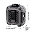 thumbnail image 3 of Fiudx Ventilador de Cintura, Recargable Por Usb, con Pantalla Digital Inteligente y Función de Linterna de Emergencia, Ideal para Actividades Al Aire Libre Como Acampadas y Senderismo, Compañero de V, 3 of 5
