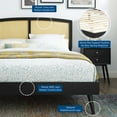 thumbnail image 2 of Sierra Cane and Wood Full Platform Bed With Splayed Legs Black, 2 of 9