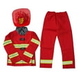 thumbnail image 3 of BOOMNY Fireman Children Party Performance Three Piece Set School Toy Accessories Campus Set Funny Childrens Clothing Set, 3 of 7