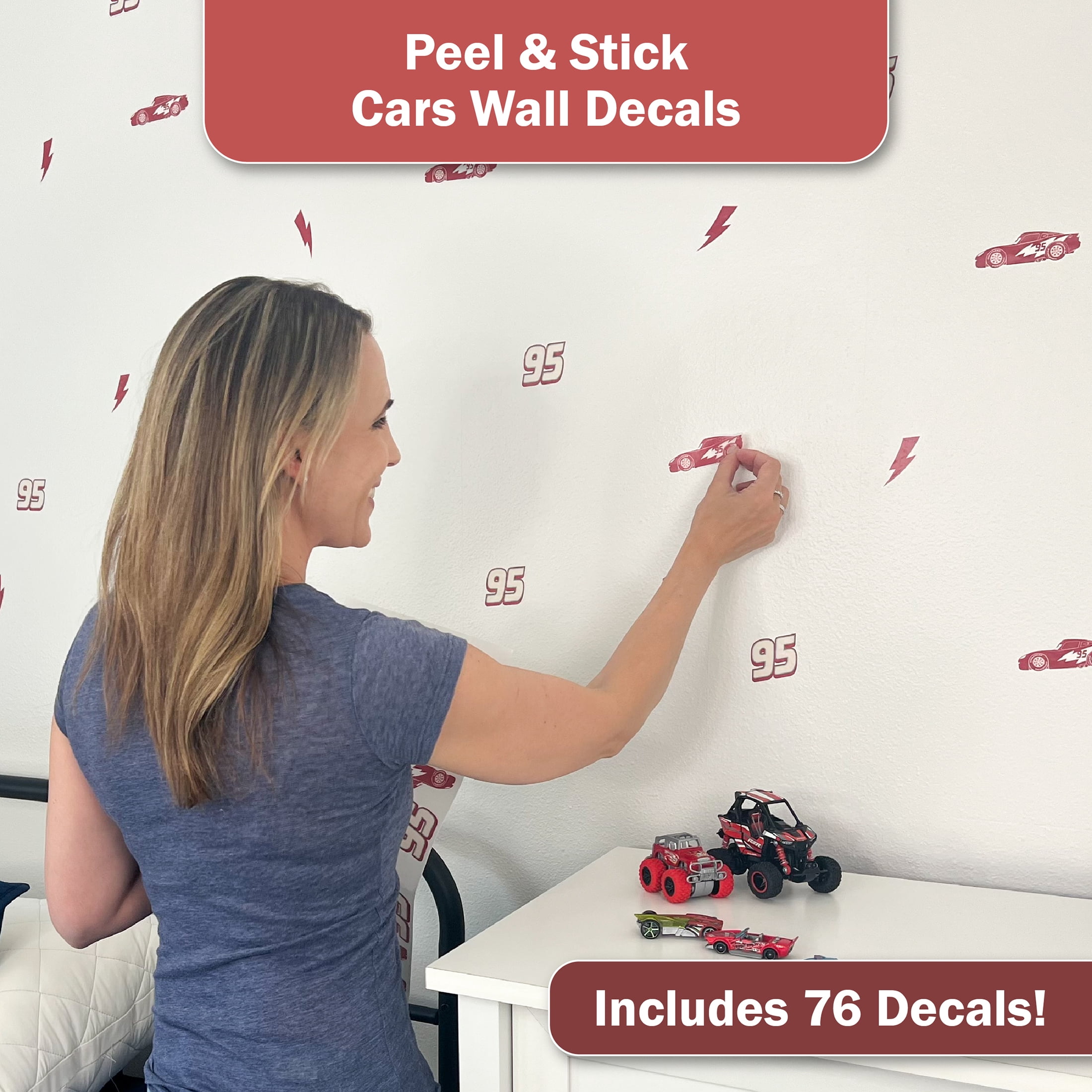 Wall Palz Cars Vinyl Wall Decals Peel and Stick Room Decorations