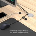 thumbnail image 2 of Data Line Fixers Silica Gel Fixator Square Wire wire fixer fixator cable line fixer Cord Fixed Clip Holders Mobile Phone USB Cable Organizers, 2 of 8
