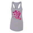 thumbnail image 2 of Wild Bobby Breast Cancer Awareness Flowers Breast Cancer Awareness Women Racerback Tank Top, Heather Grey, X-Large, 2 of 6