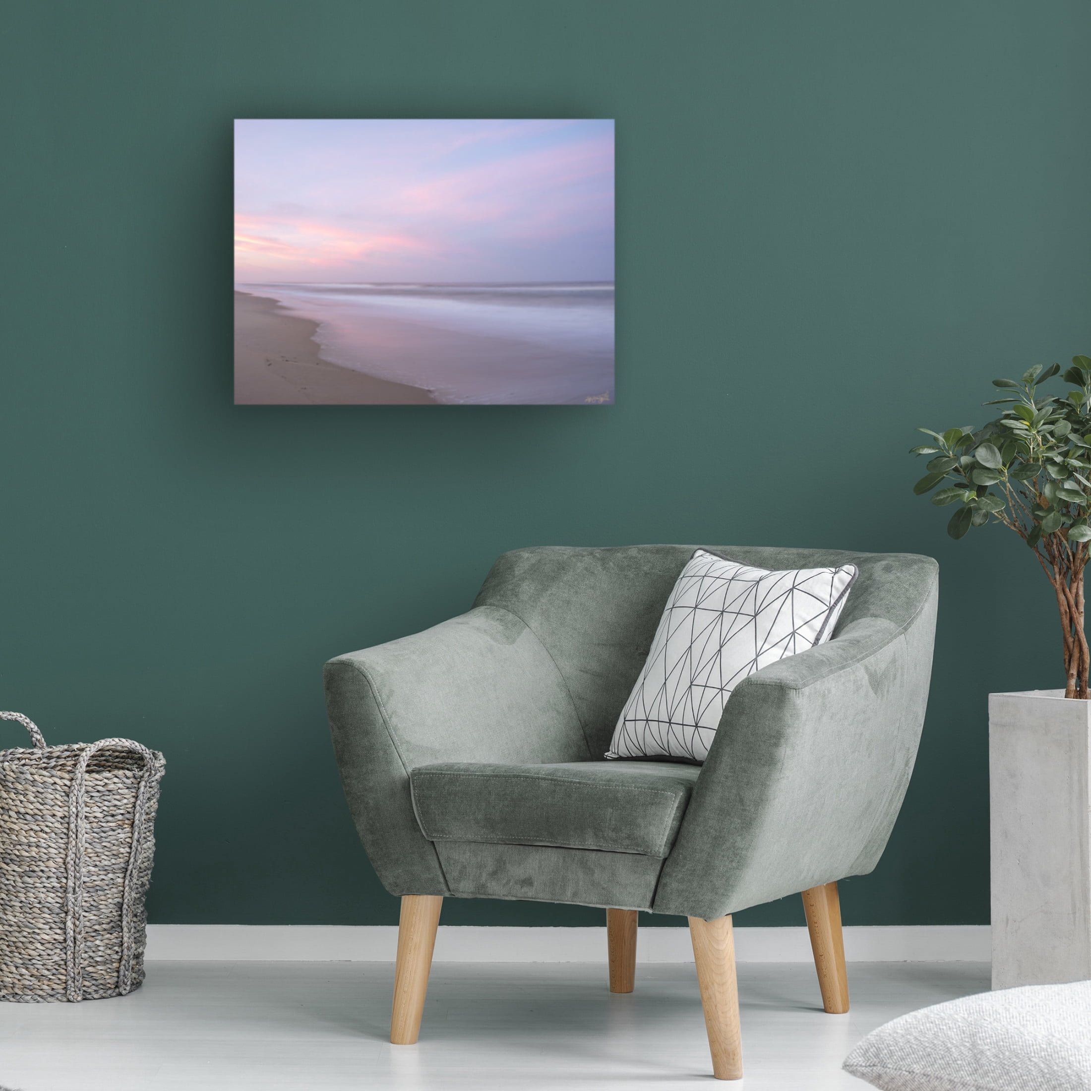 Canvas Wall Art - Life BeautifuLEE 'Ocean Perfection Sunset' Wall Art for Living Room, Bedroom, or Office Décor by Trademark Fine Art - 19 x 14 Inches