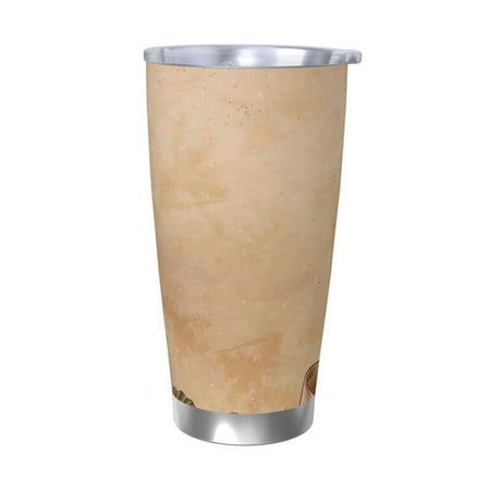 

Vsdgher Engraved Coffee On Kraft Paper 20 Oz Stainless Steel Vacuum Insulated Travel Mug Coffee Cup for Home Office Outdoor Works Great for Ice Drinks and Hot Beverage -Without Straw