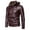 Wine, variant on Wancir Men’s Faux Fur Leather Jacket Autumn Winter Fleece Lined Coat Vintage Bomber Jacket