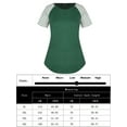thumbnail image 2 of Womens Plus Size Tops Short Sleeve T Shirts Striped Raglan Tee Shirts Causal Summer Tunics Blouses, 2 of 7