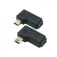 thumbnail image 4 of cablecc 2pcs 90 Degree Left & Right Angled Mini USB 5 Pin Male to cablecc Female Extension Adapter, 4 of 4