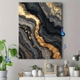 thumbnail image 4 of Luxury Abstract Geode Gold Black Marble Swirl Canvas Art for Living Room Bedroom Office Hotel Lobby Entryway Gallery Decor, 4 of 8