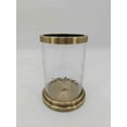 thumbnail image 3 of Better Homes & Gardens Clear & Brass Glass Hurricane Candle Holder, 4", 3 of 13