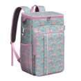 thumbnail image 1 of Floral Pig Print Backpack Cooler – Leakproof Insulated Lunch Bag with Abstract Design for Family Outings, Road Trips & Office, 1 of 5