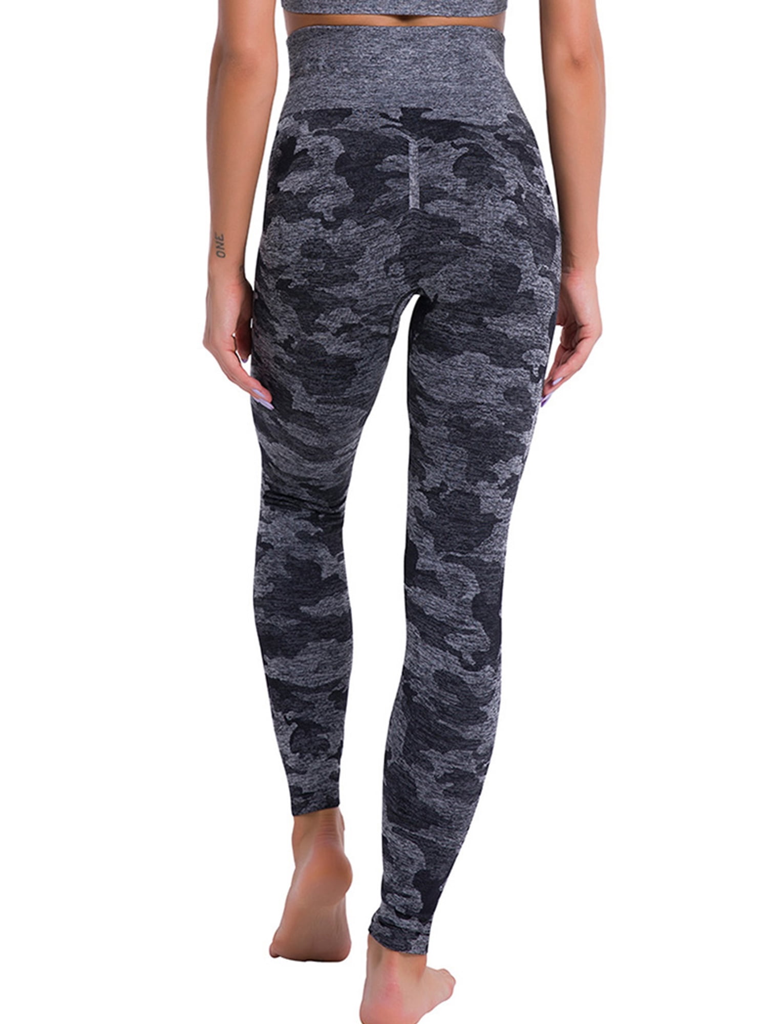 LELINTA Women's Slimming Yoga Pants Camouflage Tight Yoga Pants Workout  Lightweight High Waist Leggings Sportswear 