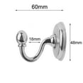 thumbnail image 6 of Metal European Curtain Hooks,Wall Tie-Back Hooks for Curtains & Coats,A19 Curtain Holdbacks, Wall-Mounted Tie Backs, European Curtain Hooks, Metal Hanger Holders, Set of 2 Wall Hooks(Silver), 6 of 9