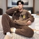 thumbnail image 1 of Pijamas con forro polar de franela para hombre, ropa de casa, conjunto de 20 estilos, ropa de dormir informal de moda térmica para parejas, novedad de 2024, 1 of 5