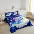 thumbnail image 3 of Erosebridal Cartoon Axolotl Comforter Kawaii Axolotl Comforter Set Galaxy Outer Space Bedding Set Full Size Adults Cute Salamander Astronaut Purple Duvet Set Ultra Soft Room Decor Quilt Set, 3 of 7