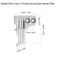 thumbnail image 2 of Unique Bargains Needle Plate 202554E 4 Thread Dense Edge Chrome Plated for Sewing Machines, 2 of 6