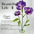 thumbnail image 5 of Louis Garden 5.9’ High 1-Base Silk Poppy Artificial Flower Backdrop Giant Flowers for Decoration, Purple, 5 of 8