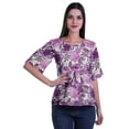 thumbnail image 2 of Moomaya Haut Col Rond Imprimé pour Femme Blouse à Manches Longues, 2 of 5