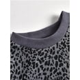 thumbnail image 4 of Qiylii Children Leopard Sweatshirt, Long Sleeve Round Neck Pullover Tops, 4 of 7
