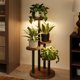 thumbnail image 1 of Soporte para plantas con luces de crecimiento, estante alto de metal para plantas de esquina, estante para plantas de interior, 1 of 6