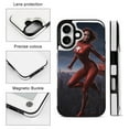 thumbnail image 3 of Compatible with iPhone 11 12 13 mini 14 15 16 Pro Max Plus Wallet Case with Card Holder, PU Leather Kickstand Card Slots Case ( Scarlet Woman, iPhone 16 Pro Max), 3 of 7