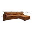 thumbnail image 2 of Nirvana 100% Top Grain Leather Modular Sectional, 4 Piece, Napa Maple, 2 of 4