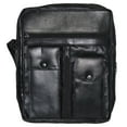 thumbnail image 3 of Leatherboss Men's Organiser Shoulder Bag with 6 Zipper Pocket and 2 Snap Pockets, Black, 3 of 5