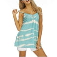 thumbnail image 1 of Pompotops Mode Femme Aguichant Décontracté Imprimé Boutons Col en V Sans Manches Hauts Blouse, 1 of 7