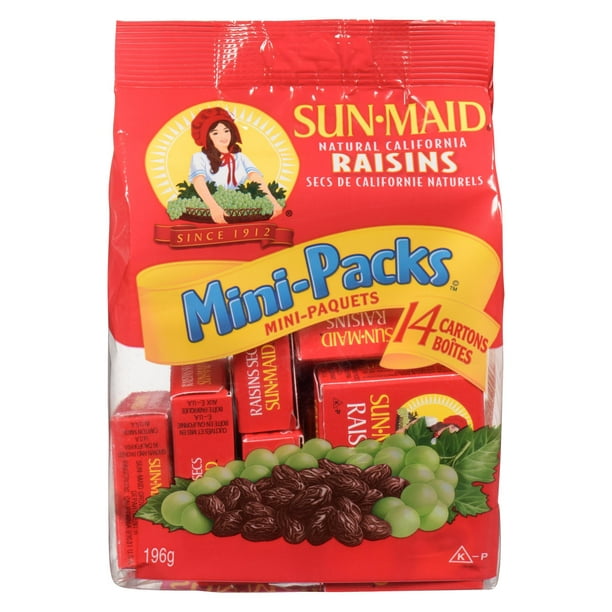 Mini raisins secs de Sunmaid 14 paquets, 196 g