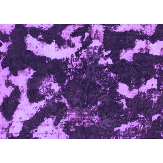 Ahgly Company Indoor Rectangle Abstract Purple Modern Area Rugs, 7' x 9'