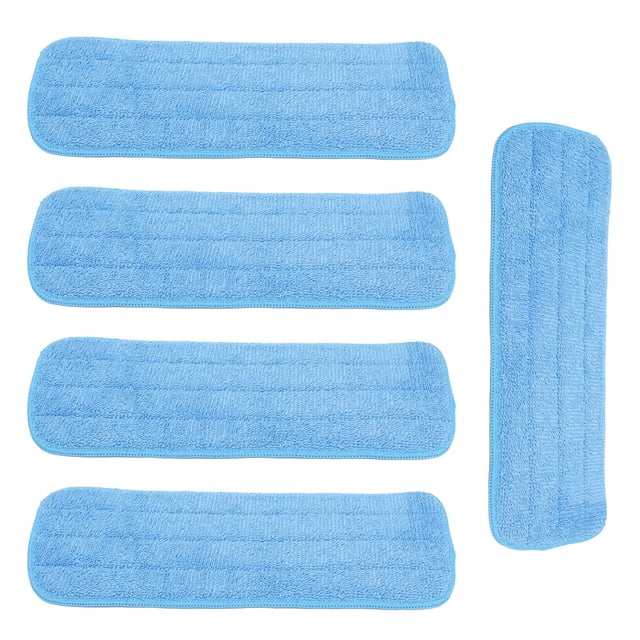Almohadilla para trapear Jadeshay Trapeador plano de microfibra 5 piezas Azul 41x14cm