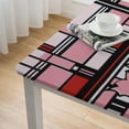 thumbnail image 5 of HAOXIT Fall Tablecloth Spotted Print Table Cloth Square Black and White Red Pink Fabric Kitchen Table Decorations Dinner Parties Fall Indoor Or Outdoor Decor 46*46, 5 of 8