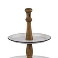 thumbnail image 3 of Bandeja de servir Benzara Mlyn de 3 niveles con base redonda de metal, 61 cm, 3 of 5