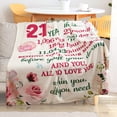 thumbnail image 2 of LHSHID 21st Birthday Gifts for Her Him Throw Blanket 21st Birthday Decorations for Women Girl Bestie Sister 21st Birthday Gift Ideas Flannel Fleece Blanket 30"x40", 2 of 7